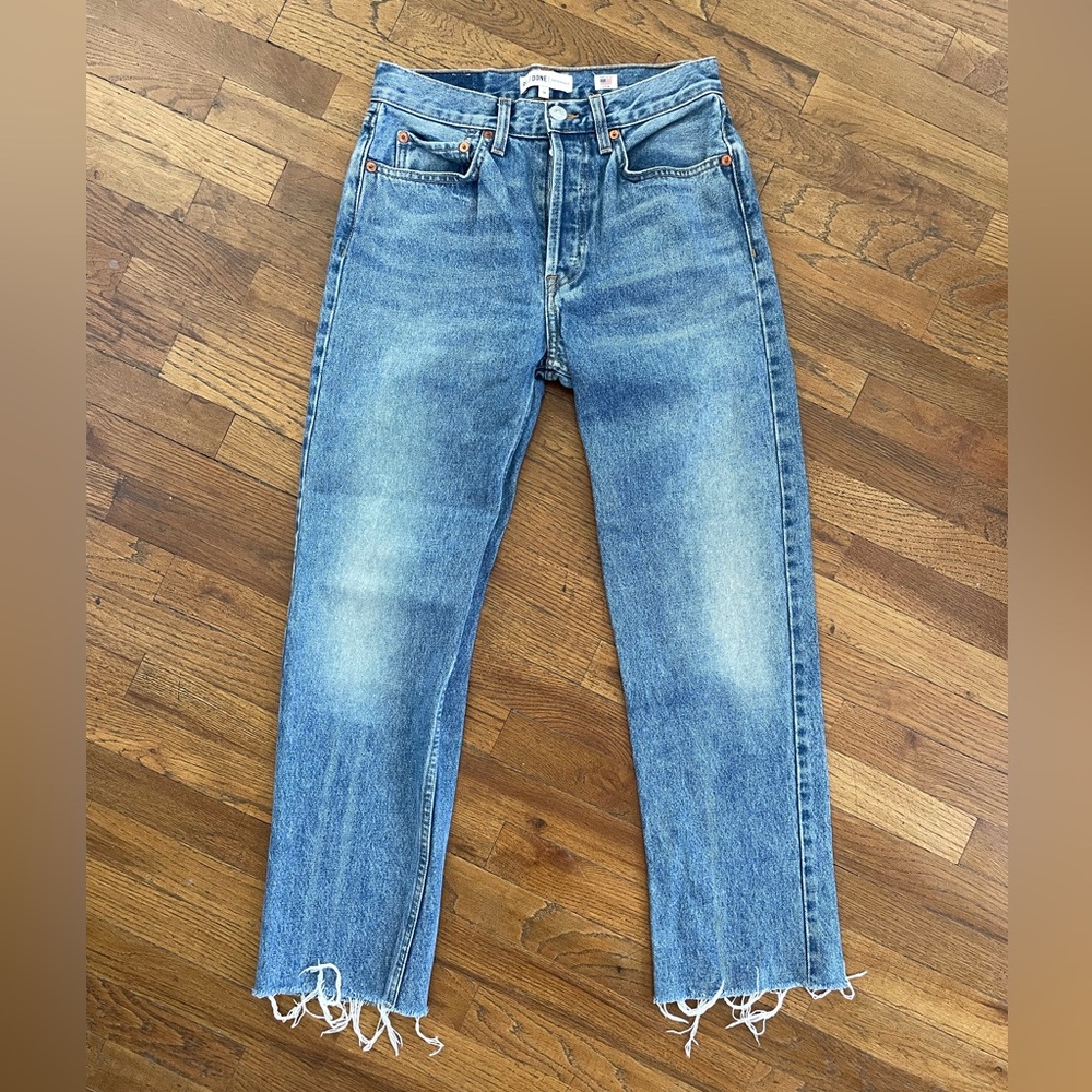 Re/Done Blue Distressed Women Jeans
